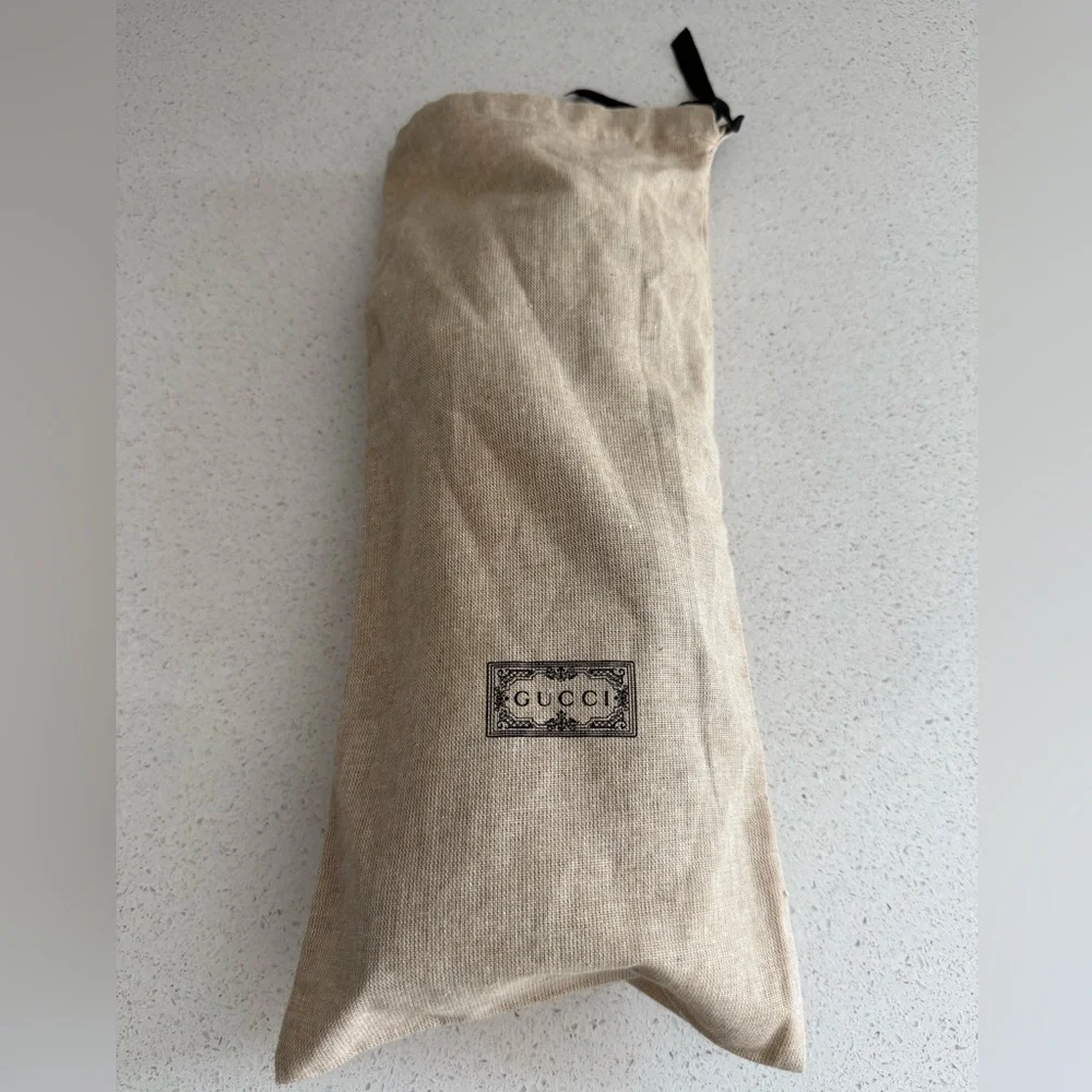 Gucci Erin Ballet Flats Black Leather Size EU 39 US 9 - Picture 7 of 10